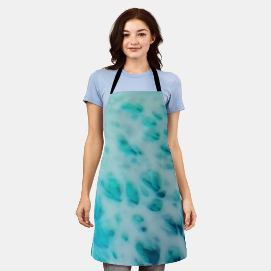 Blue Crush - Abstract Coastal Artwork  エプロン (着用した状態)