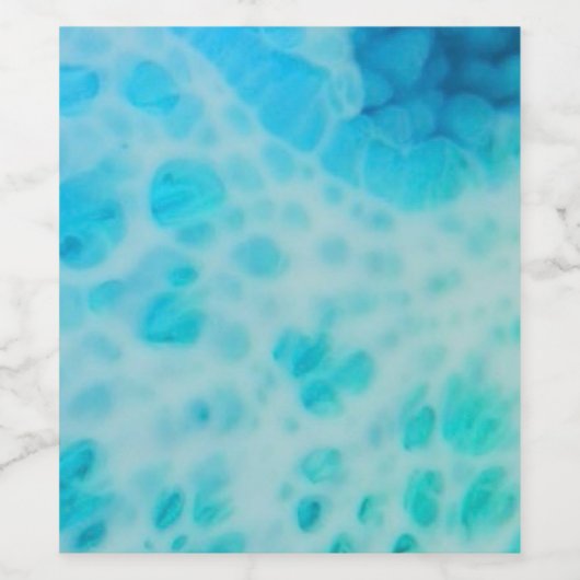 Blue Crush - Abstract Coastal Artwork  ワインラベル (シングルラベル)