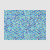 Blue Crushed Sea Glass Mermaid Scales Decoupage 薄葉紙 (正面)