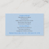 Blue Crutes機器メディカルシニアシニ気にア 名刺 (裏面)