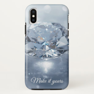 Blue Crystal Art Case -パーソナライズされた Imonlefu iPhone XSケース