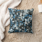 blue crystal / mosaic abstract design クッション (ブランケット)