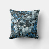 blue crystal / mosaic abstract design クッション (裏面)