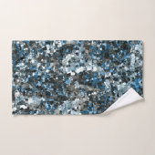 blue crystal / mosaic abstract design バスタオルセット (ハンドタオル)