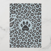 Blue Cub Baby Shower 箔招待状 (裏面)