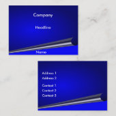 Blue Curlページプロファイルカード 名刺 (正面/裏面)