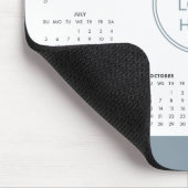 Blue Custom 2026 Calendar Business Logo Mouse Pad マウスパッド (コーナー)