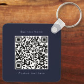 Blue Custom America 250 Business QR Code Square  キーホルダー (裏面)