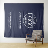 Blue Custom Business Logo Trade Show Backdrop タペストリー (インサイチュ(横))
