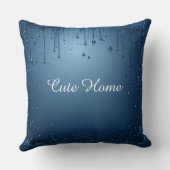 Blue Custom Name Home Decoration Cozy クッション (裏面)