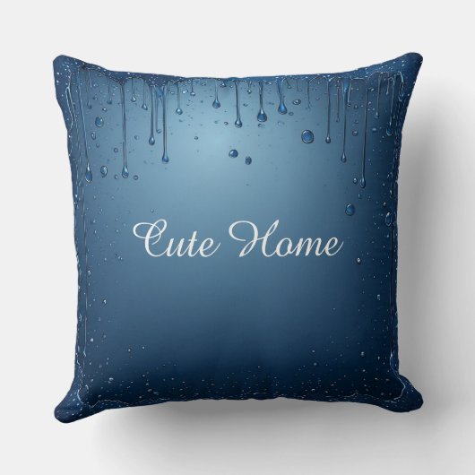 Blue Custom Name Home Decoration Cozy クッション (裏面)