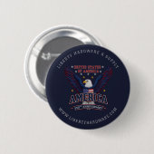 Blue Custom Promo America 250th Anniversary Eagle 缶バッジ (正面&裏面)