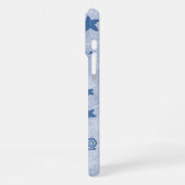 blue Cute Cat Phone Case Kawaii Kitten Aesthetic iPhoneケース (左側面)