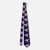 Blue Cute Cat Photo Pattern Neck Tie ネクタイ (裏面)
