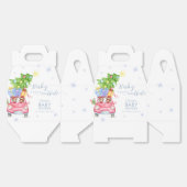 Blue Cute Cold Outside Reindeer Bear Baby Shower  フェイバーボックス (見開き)