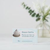 Blue Cute Dumpling Diaper Raffle Enclosure Card エンクロージャーカード (スタンド正面)