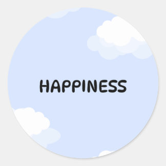 Blue cute notebook  ラウンドシール