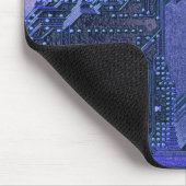 Blue Cyber Circuit Board Tech Electronics マウスパッド (コーナー)