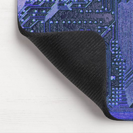 Blue Cyber Circuit Board Tech Electronics マウスパッド (コーナー)