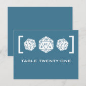 Blue D20サイコロゲーマーテーブル番号はがき ポストカード (正面/裏面)