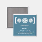 Blue D20サイコロゲーマー結婚ズInfo Magnet v2 マグネット (正面/裏面)