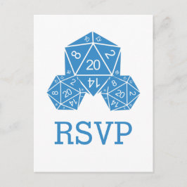 Blue D20サイコロ対応はがき インビテーションポストカード