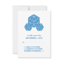 Blue D20サイコロ応答カード