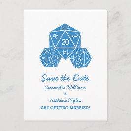 Blue D20サイコロ日付ポストカードの保存 案内ポストカード