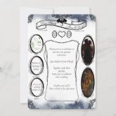 Blue D20テーブルトップRPGファンタジーサイコロ結婚ズのInvitat 招待状 (正面)