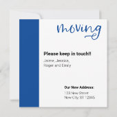 Blue Dachshund DogをBox Cardに移動 サンキューカード (裏面)