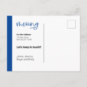 Blue Dachshund Dog in Boxはがき ポストカード (裏面)