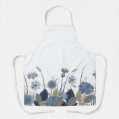 Blue Dahlias Cornflower エプロン (正面)