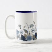 Blue Dahlias Cornflower ツートーンマグカップ (左)