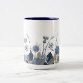 Blue Dahlias Cornflower ツートーンマグカップ (中央)