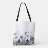 Blue Dahlias Cornflower トートバッグ (裏面)
