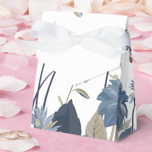 Blue Dahlias Cornflower フェイバーボックス (ウェディング)