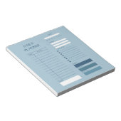 Blue DailyプランナーTo Doリストスタイリッシュ ノートパッド (アングル)