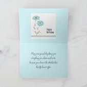 BLUE DAISIES BIRTHDAY CARD サンキューカード (内部)