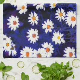 Blue Daisy Garden Art Kitchen Towel キッチンタオル