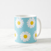 Blue Daisy Mug コーヒーマグカップ (正面右)