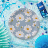 Blue Daisy Paper Plates ペーパープレート (パーティー)