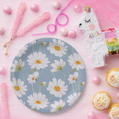 Blue Daisy Paper Plates ペーパープレート (パーティー)