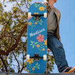 Blue Daisy Vintage Bouquet Pattern Skateboard スケートボード<br><div class="desc">Blue Daisy Vintage Bouquet Pattern Skateboard. Sweet,  feminine,  girly,  pretty & stylish flowers pattern design by Dreaming Cocoon. Personalize this skateboard deck as a wonderful gift for a sporty girl who loves blue sky,  blue ocean and blue colors.</div>