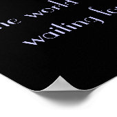 Blue Daisy with Yeats Quote ポスター (角)