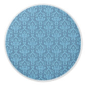 Blue Damask Pattern セラミックノブ (正面)