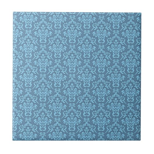 Blue Damask Pattern タイル (正面)