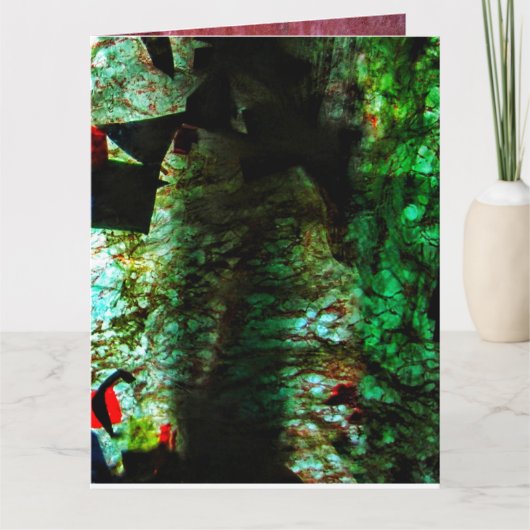 Blue dark texture Folded Greeting Card,Calm color カード (正面)