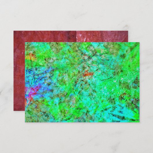 Blue darkness abstract invitation,Abstract blue In 招待状 (正面/裏面)