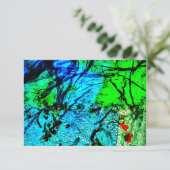 Blue darkness abstract invitation,Abstract blue In 招待状 (スタンド正面)