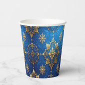 Blue Decorative Christmas Holiday Paper Cups 紙コップ (裏面)